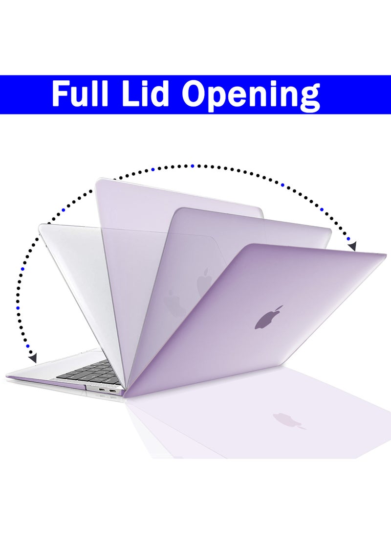 RKINC Case For MacBook Air 13 inch, 2020 2019 2018 A2337 M1 A2179 A1932, Plastic Hard Shell & Keyboard Cover & Screen Protector Compatible with MacBook Air 13 inch Retina, Transparent Purple - Image 5